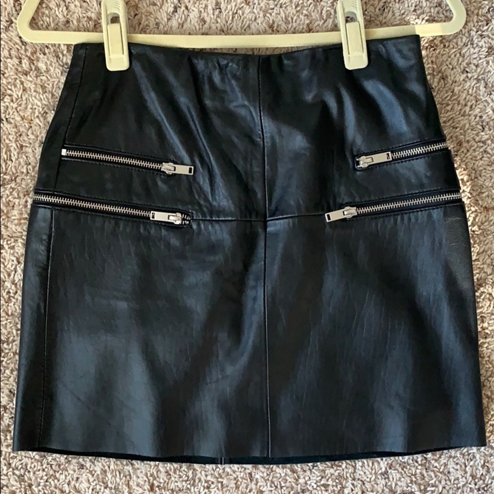 Zara faux leather mini skirt